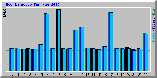 Hourly usage for May 2019