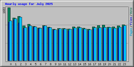 Hourly usage for July 2025