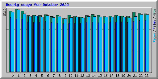 Hourly usage for October 2025