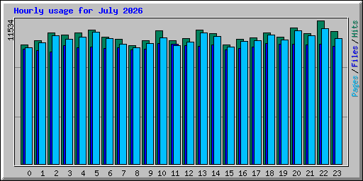 Hourly usage for July 2026