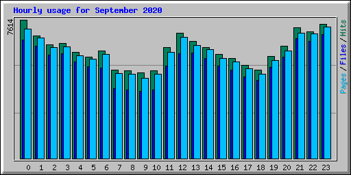 Hourly usage for September 2020