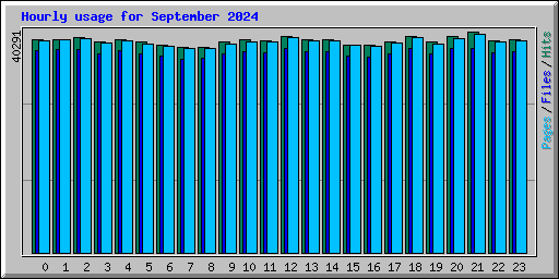 Hourly usage for September 2024