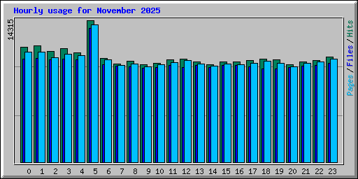 Hourly usage for November 2025