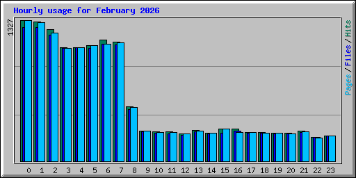 Hourly usage for February 2026